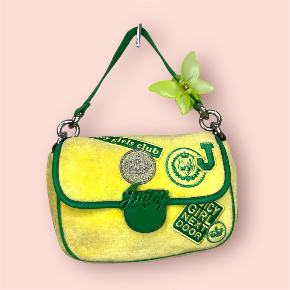 Vintage Juicy Couture Pink and Green Bag